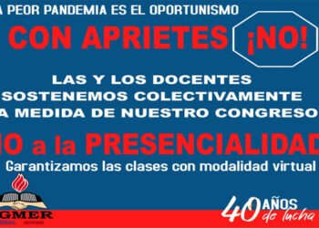 AGMER sigue firme con la no presencialidad y dice que irá a la justicia