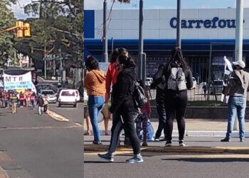 Manifestación del movimiento MTR solicitando ayuda alimentaria