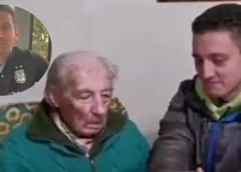 Messi sorprendió e hizo feliz a un abuelo de 100 años