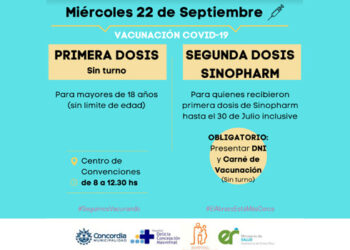 Covid: vacunación libre para mayores de 18 años