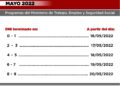 CRONOGRAMA DE PAGO MAYO 2022 DE PROGRAMAS NACIONALES DEL MTEySS