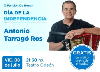 ENTRADAS PARA LA FUNCIÓN DE HONOR EN EL ODEÓN Y EL RECITAL DE TARRAGO ROS