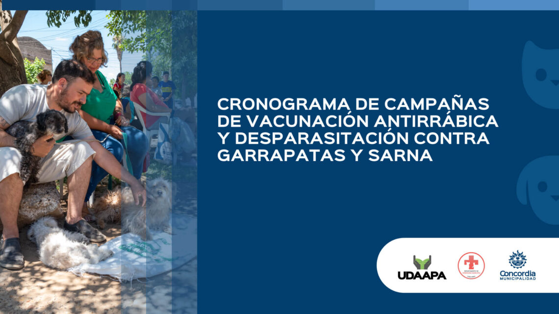 VETERINARIA MUNICIPAL: CRONOGRAMA DE VACUNACIÓN Y DESPARASITACIÓN