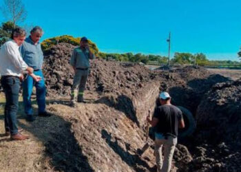 El Intendente Bravo recorrió la Obra Hidráulica frente a la Terminal