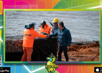 El Intendente Bravo recorrió la obra de reparación y puesta en valor de Sector de la Costanera