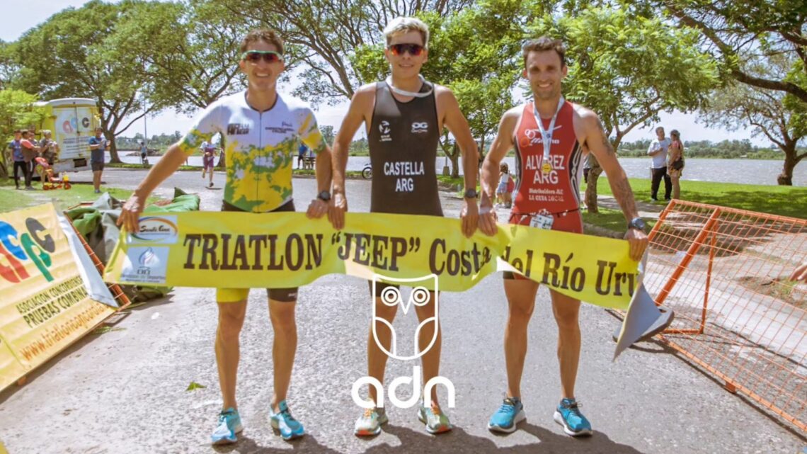 Luca Castella y Loana Coronel ganaron el triatlón de Federación