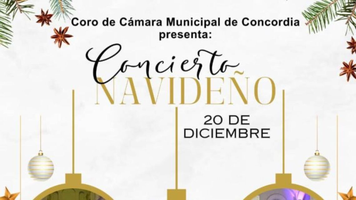 Concierto navideño del coro de cámara de la municipalidad de concordia