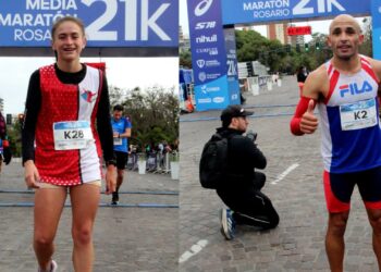 Gran actuación de los concordienses Greta Victoria Rodríguez y Martin Méndez en el medio Maratón de Rosario