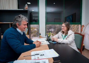 El Intendente Ricardo Bravo mantuvo una reunión de trabajo con su Vice Silvana Monzón