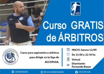 ESTA SEMANA SE PONDRÁ EN MARCHA EL CURSO GRATUITO PARA ASPIRANTES A ÁRBITROS DE FUTSAL