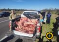 GUALEGUAYCHÚ ABIGEATO EN FLAGRANCIA – DETIENEN A DOS PERSONAS SECUESTRAN 1500 KG DE CARNE VACUNA, UNA TOYOTA HILUX, $250.000, LUEGO DE UNA PERSECUCIÓN POR TIERRA Y CON HELICÓPTERO DE APOYO
