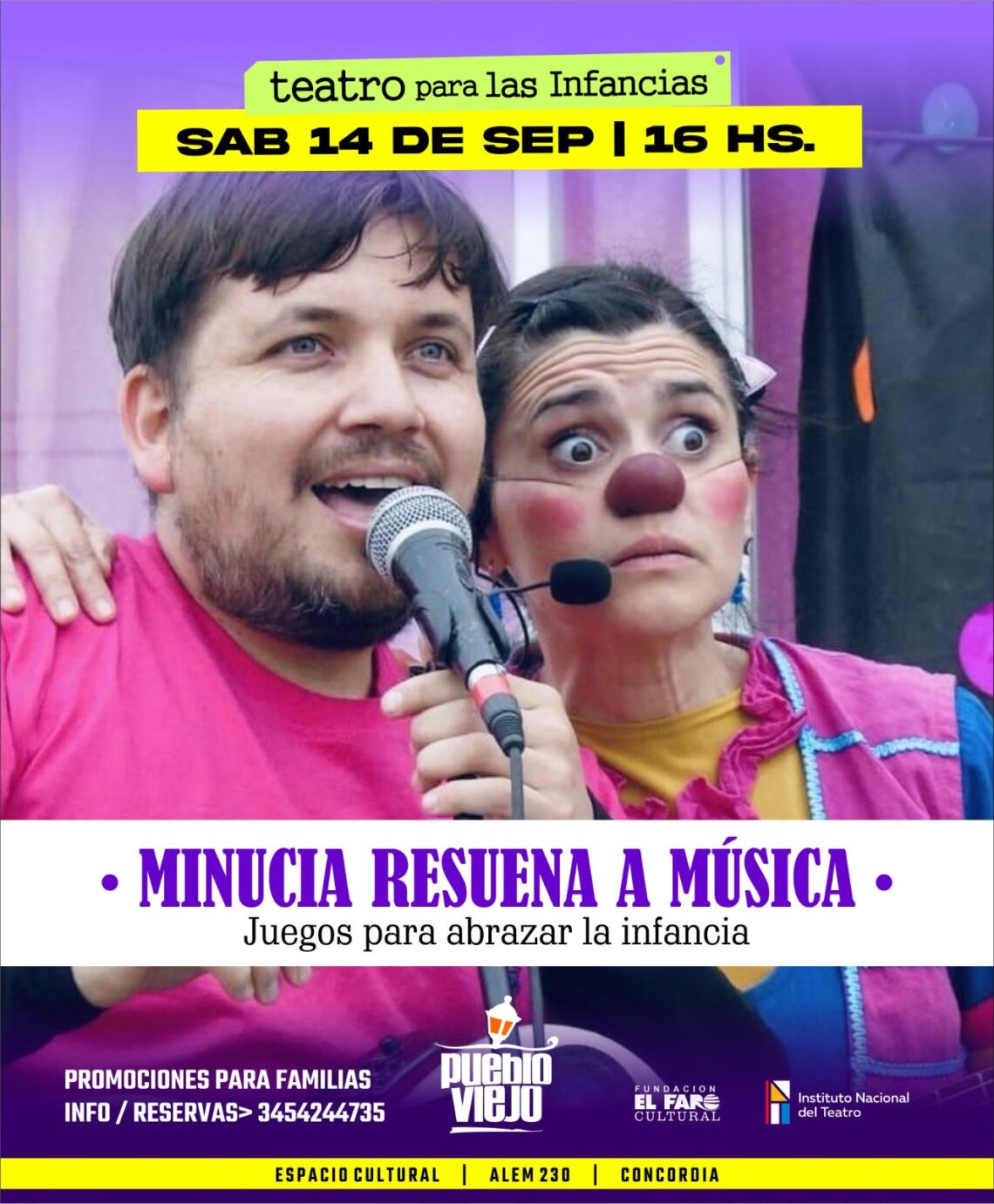 Este Sábado 14/09 LATE TEATRO en Pueblo Viejo #TodospPorAda