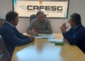 El Intendente Bravo presentó al Presidente de CAFESG el Proyecto de Obra Hidráulica perteneciente a la Cuenca Santa Catalina