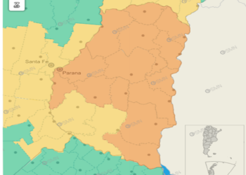 El SMN actualizó su alerta a naranja para este lunes y alcanza a 15 departamentos