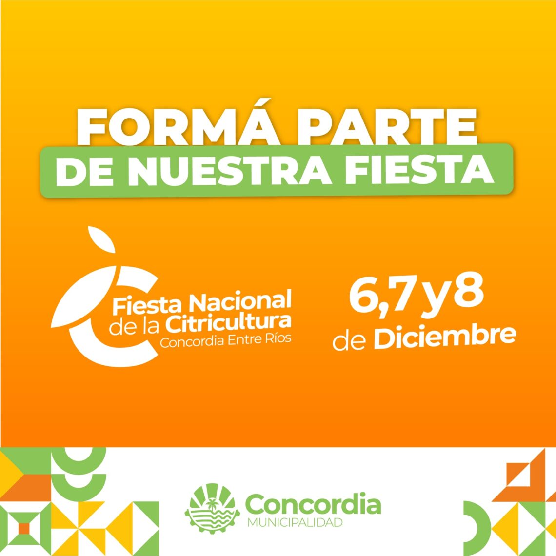 FIESTA NACIONAL DE LA CITRICULTURA: PREINSCRIPCIÓN PARA FOOD TRUCKS, ARTESANOS Y EMPRENDEDORES