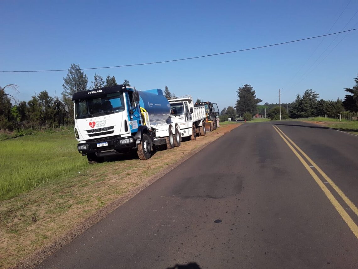 Trabajan en el trazado vial de acceso a Calabacilla