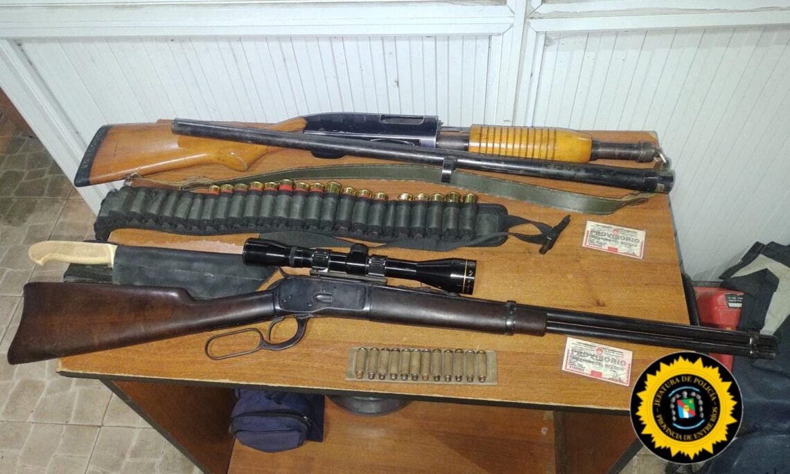 VICTORIA – ESTE ÚLTIMO FIN DE SEMANA EN DISTINTOS OPERATIVOS POR CAZA FURTIVA SECUESTRAN TRES ARMAS FUEGO
