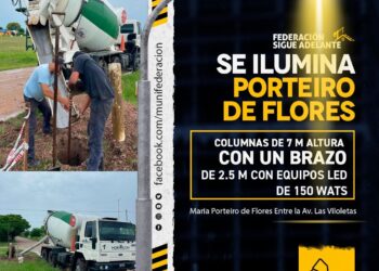 El Intendente Bravo anunció el comienzo de la Obra de Iluminación de Calle Porteiro de Flores