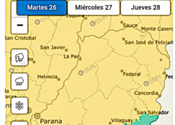 Entre Ríos: La alerta amarilla se extiende durante toda la semana