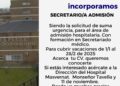 Posibilidad de empleo administrativo en efector público