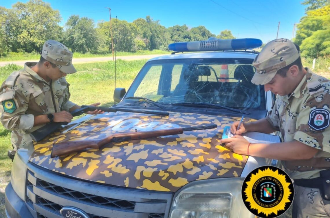 VICTORIA – DISTRITO MONTOYA – SECUESTRAN DOS ARMAS DE FUEGO A CAZADORES FURTIVOS ORIUNDOS DE LA PROVINCIA DE BUENOS AIRES