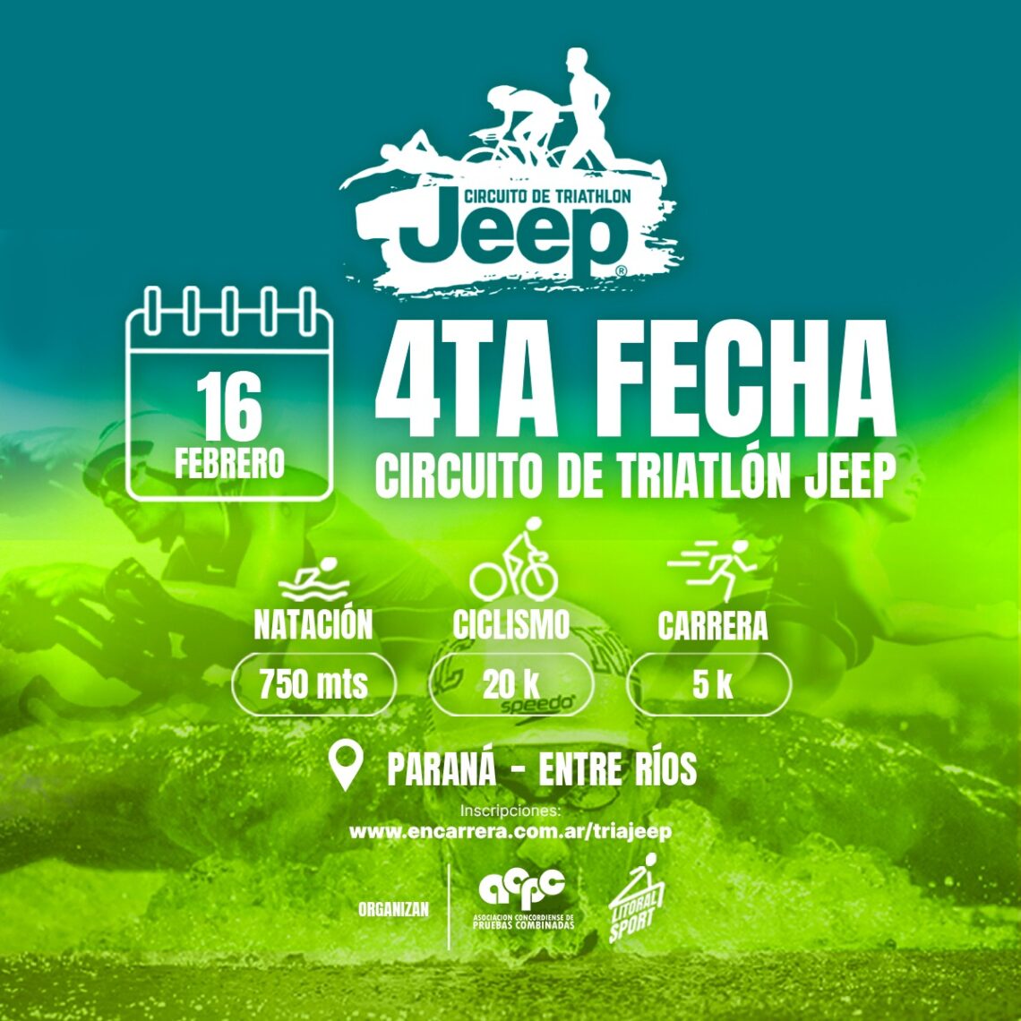 EXPECTATIVA POR EL DEBUT DE PARANÁ EN EL CIRCUITO DE TRIATLÓN JEEP