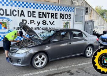 Control policial en las rutas Entrerrianas