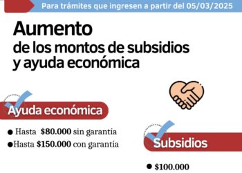 Nuevos montos de ayuda económica y subsidios