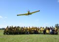 BRIGADISTAS Y BOMBEROS PARTICIPARON DE UN TALLER SOBRE USO Y SEGURIDAD DE MEDIOS AÉREOS EN INCENDIOS FORESTALES
