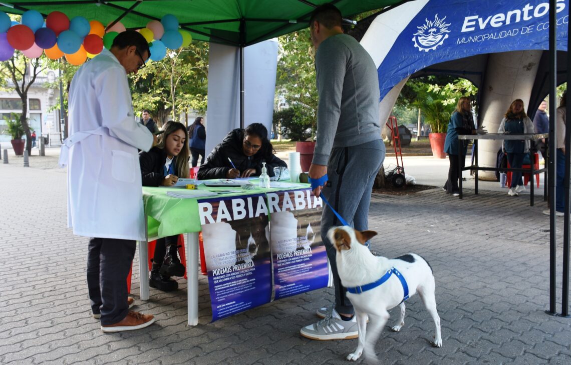 JORNADA DE VACUNACIÓN ANTIRRÁBICA EN LA PLAZA 25 DE MAYO