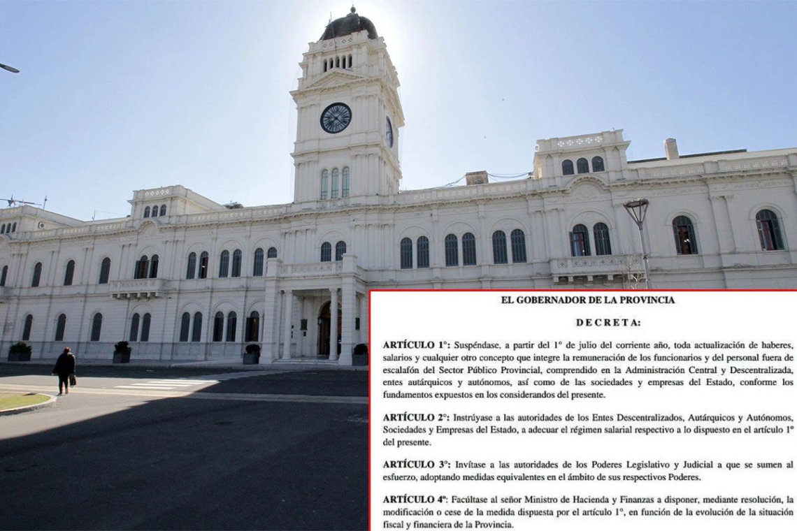 El Gobierno de Entre Ríos congela los sueldos de los funcionarios a partir de julio