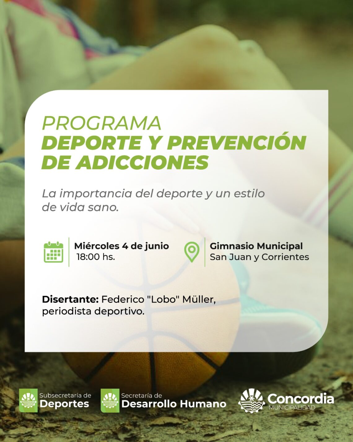 CHARLA “DEPORTE Y PREVENCIÓN DE ADICCIONES”