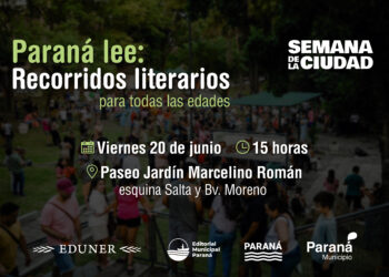 Se viene una nueva edición de “Paraná lee: recorridos literarios” en el Paseo Jardín