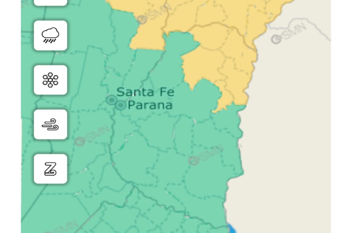 Emitieron alerta amarilla por tormentas para este sábado y domingo
