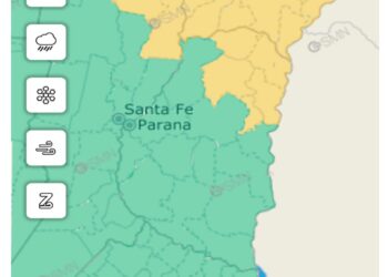 Emitieron alerta amarilla por tormentas para este sábado y domingo