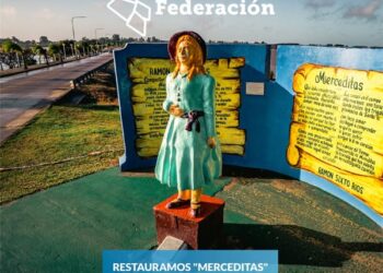 El Municipio de Federación restauró la obra «Merceditas», un símbolo de la historia de la ciudad