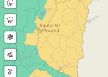 Emitieron alerta amarillo por vientos y tormentas para este jueves y viernes