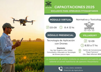 La provincia capacita en la aplicación de fitosanitarios mediante drones