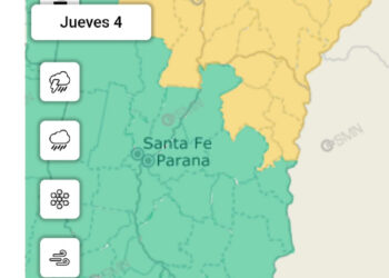 Emitieron alerta amarilla por lluvias y tormentas para este miércoles