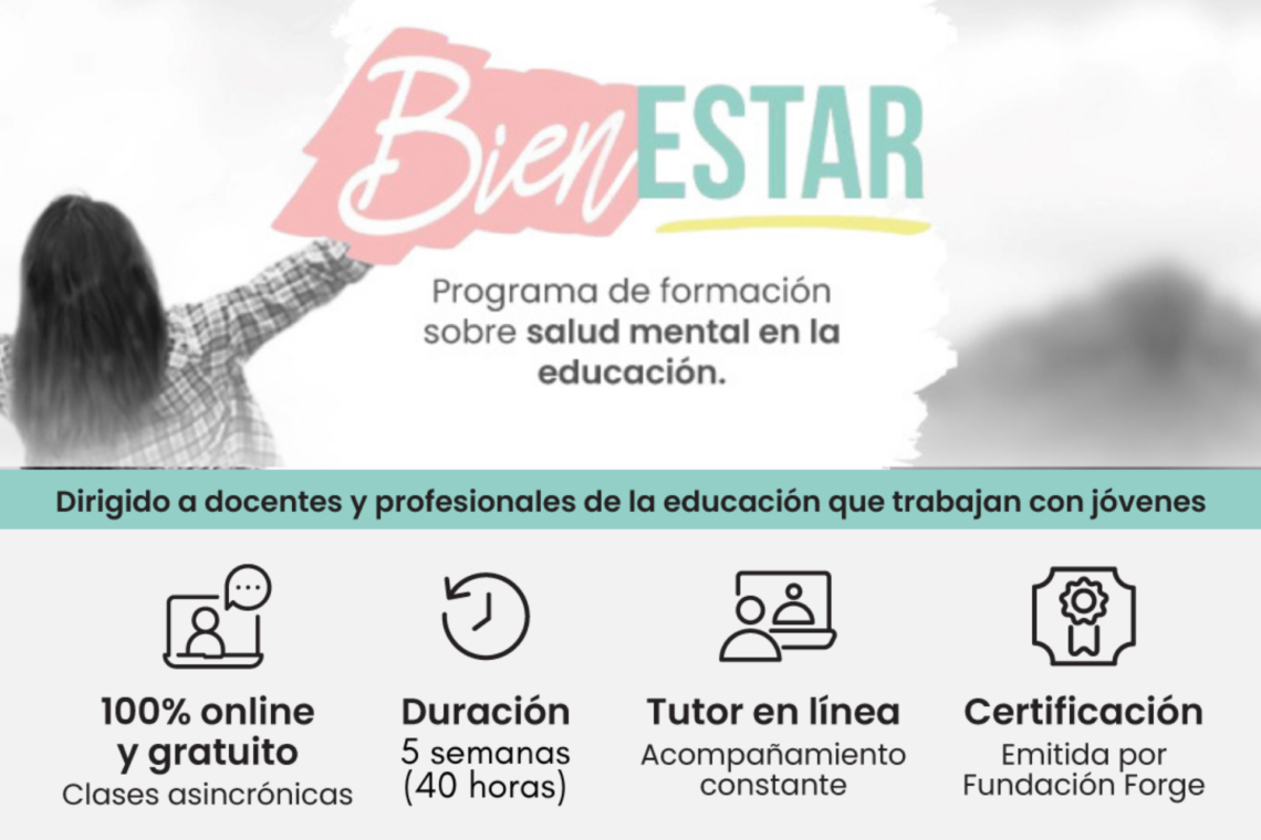 Docentes podrán capacitarse en salud mental y bienestar