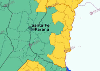 El Servicio Meteorológico Nacional emitió un alerta amarilla por frío extremo para todo el este de la provincia