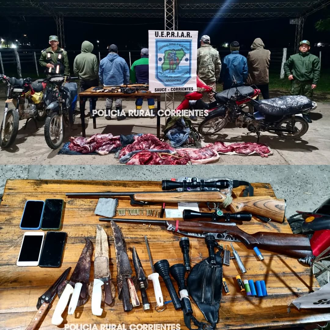 SAUCE: BANDA SE CAZADORES FURTIVOS ATRAPADOS CON ARMAS ILEGALES