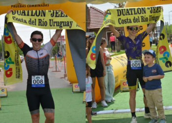 PELICHERO Y BRUNINI LOS CAMPEONES DEL CIRCUITO PROVINCIAL DE DUATLON