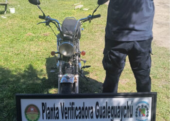 PLANTA VERIFICADORA GUALEGUAYCHÚ – SECUESTRO DE MOTOVEHÍCULO CON PEDIDO VIGENTE