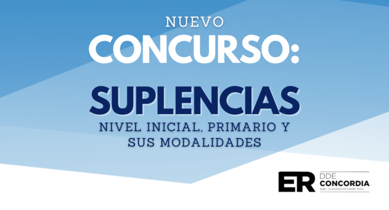 Concurso N°95 de Nivel Inicial, Primario y sus modalidades – 07/11/2025 – Dpto. Concordia