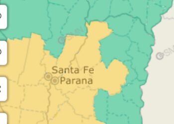 Alerta amarillo por lluvias y tormentas fuertes para la noche de este martes