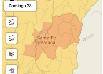 Emitieron alerta por tormentas fuertes para este sábado