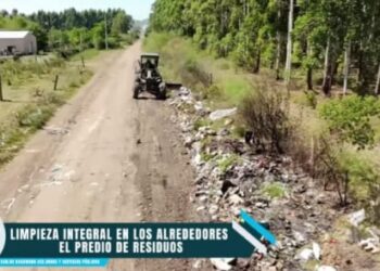 El Intendente Bravo recorrió los trabajos de limpieza en los alrededores del Predio de Residuos