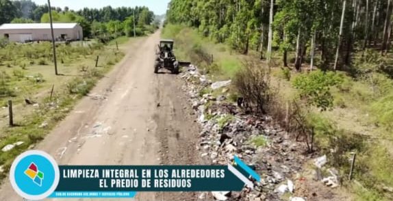 El Intendente Bravo recorrió los trabajos de limpieza en los alrededores del Predio de Residuos