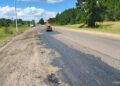 Obras de bache sobre la Autovía del Mercosur